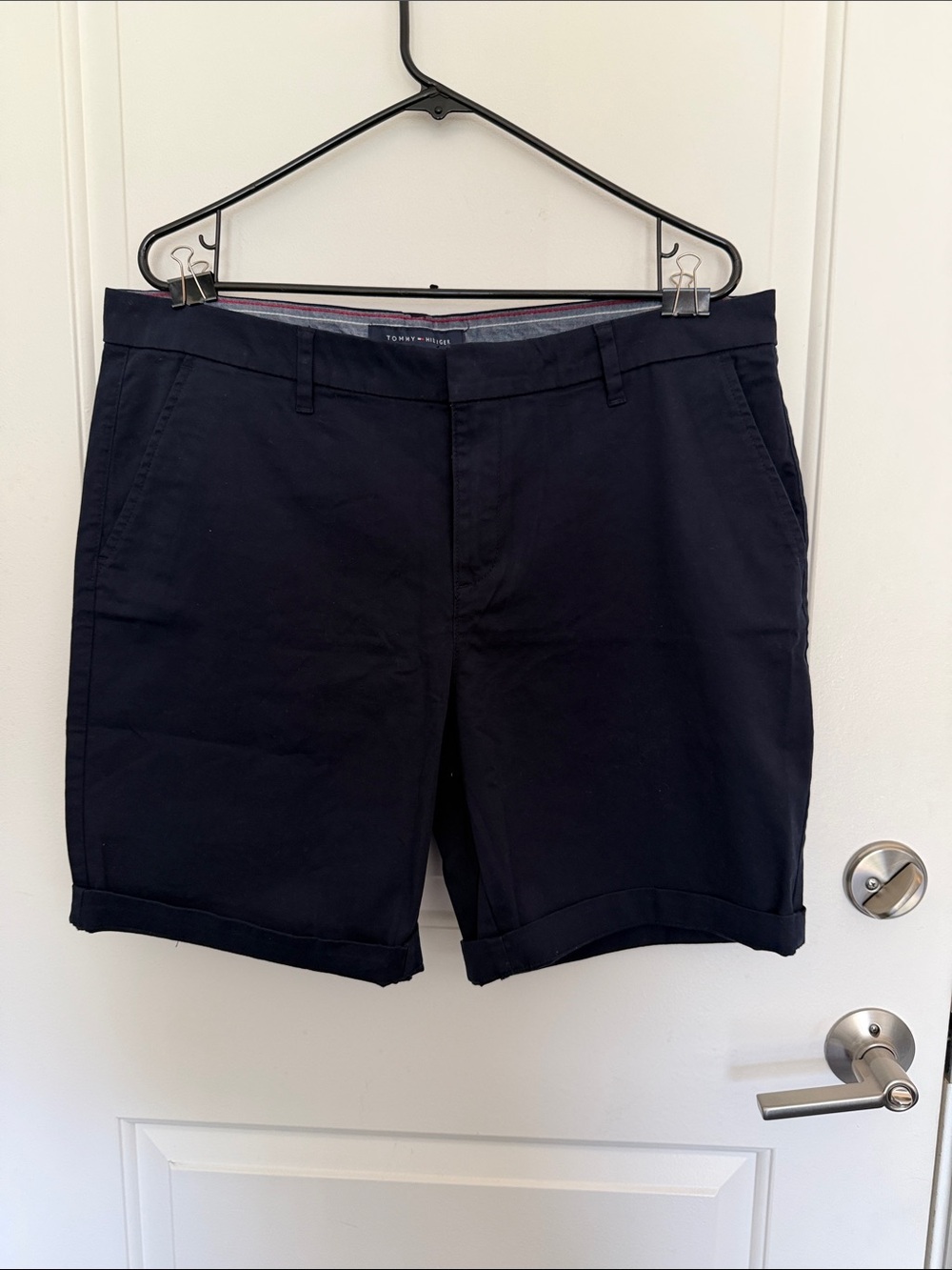 Tommy Hilfiger Women’s Dark Navy Flat Front Chino Shorts
